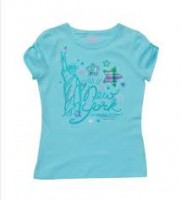 blusa azul estampado